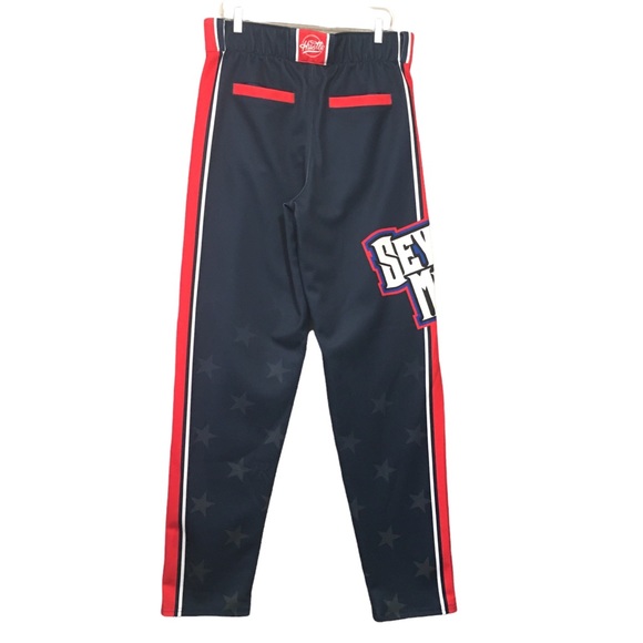 Thistle Seymour Moose RED WHITE & BLUE elastic waist golf sportswear lounge pant - Picture 3 of 9